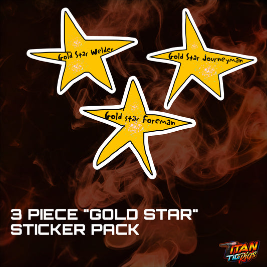 Gold Star Welder Sticker Set